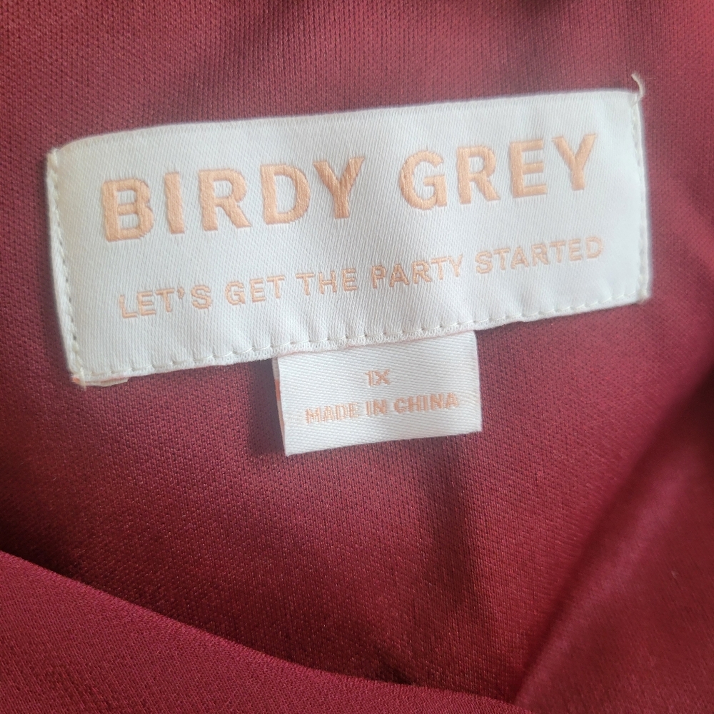 Birdy Grey Burgundy Kira Chiffon Formal Dress - Picture 6 of 8